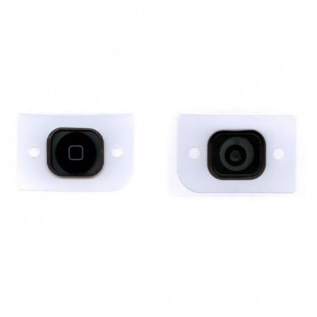 Bouton Home noir avec caoutchouc adhésif pour iphone 5 ou 5C