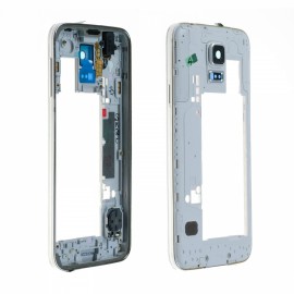 Châssis contour vitre pour Samsung galaxy S5 SM-G900F Argent