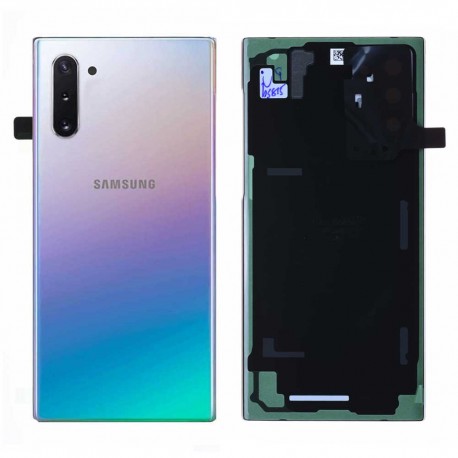 Vitre arrière d'origine pour Samsung Galaxy Note 10 N970F Argent Stellair