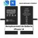 Batterie pour iphone 14 sans messgae d'erreur