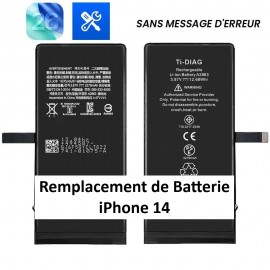 Batterie pour iphone 14 sans messgae d'erreur