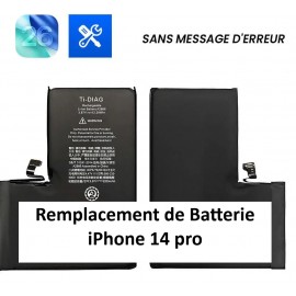 Batterie pour iphone 14 pro sans message d'erreur