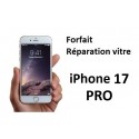 Forfait réparation vitre iPhone 17 pro