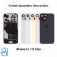 Remplacement de vitre arrière pour iPhone 15 / 15 Plus