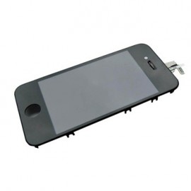 Vitre écran tactile noir + écran LCD montés sur chassis pour Iphone 4