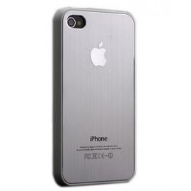 Coque alu brossé argent pour Iphone 4, 4S