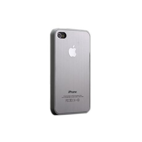 Coque alu brossé argent pour Iphone 4, 4S