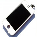 Vitre tactile + écran LCD montés sur chassis pour Iphone 4S blanc
