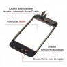 Vitre complète pour Iphone 3G noir, prémontée sur chassis