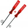 Lot de 2 Tournevis pour démontage Wii / Wii U Gamepad / DS / DSlite / DSi / GC ( Y + X )