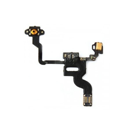 Nappe de bouton power de démarrage avec capteur de proximité et micro pour iphone 4