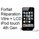 Forfait réparation vitre LCD + tactile Ipod touch 4