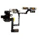 Nappe pour bouton volume, mute et audio jack pour iphone 4 noir